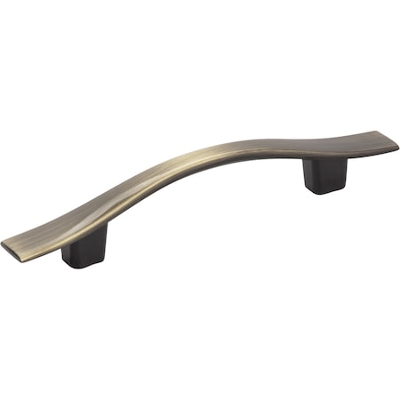 Elements 3" Center-to-Center Brushed Antique Brass Square Kingsport Cabinet Pull 840AB